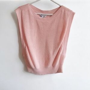 Vintage 100% Cotton Knit Pink Sleeveless Top